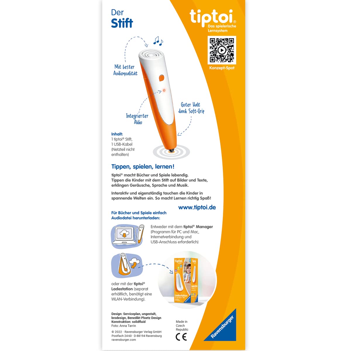 Ravensburger tiptoi 00110 Stilou interactiv, 2+ ani