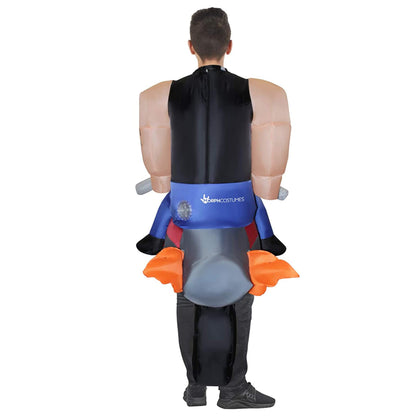 Costum de motociclist gonflabil pentru copii, costum de curse pentru copii
