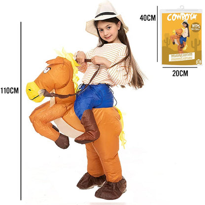 Original Cup Costum gonflabil Cowboy copii, 90-120 cm