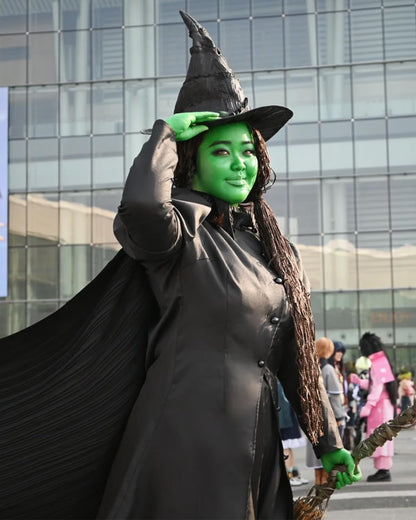 Costum de Halloween pentru femei Elphaba, Vrăjitoarea Wicked, CR ROLECOS, Outfit XXL