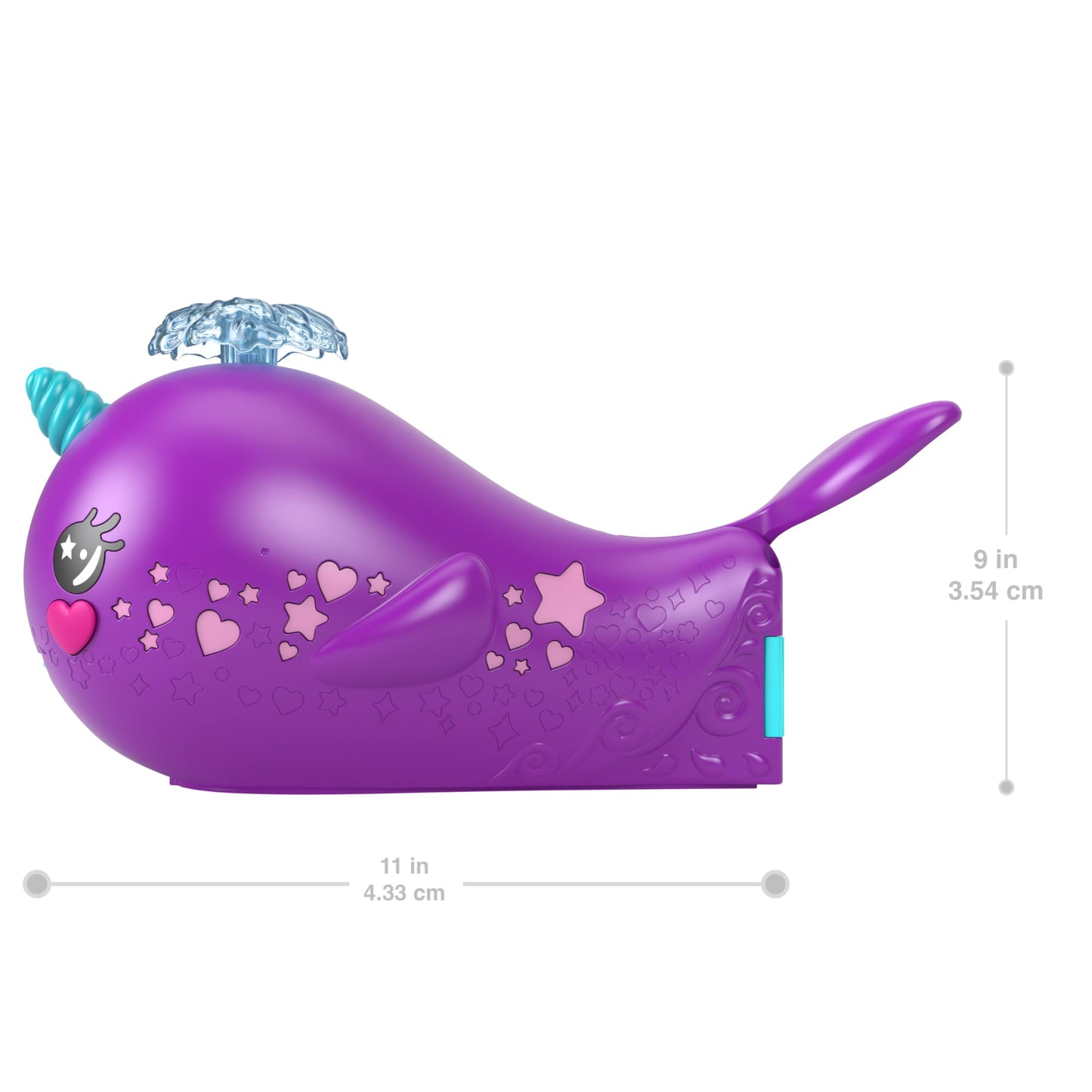 Polly Pocket Sparkle Cove Barcă Narval HKV71, 4+ ani