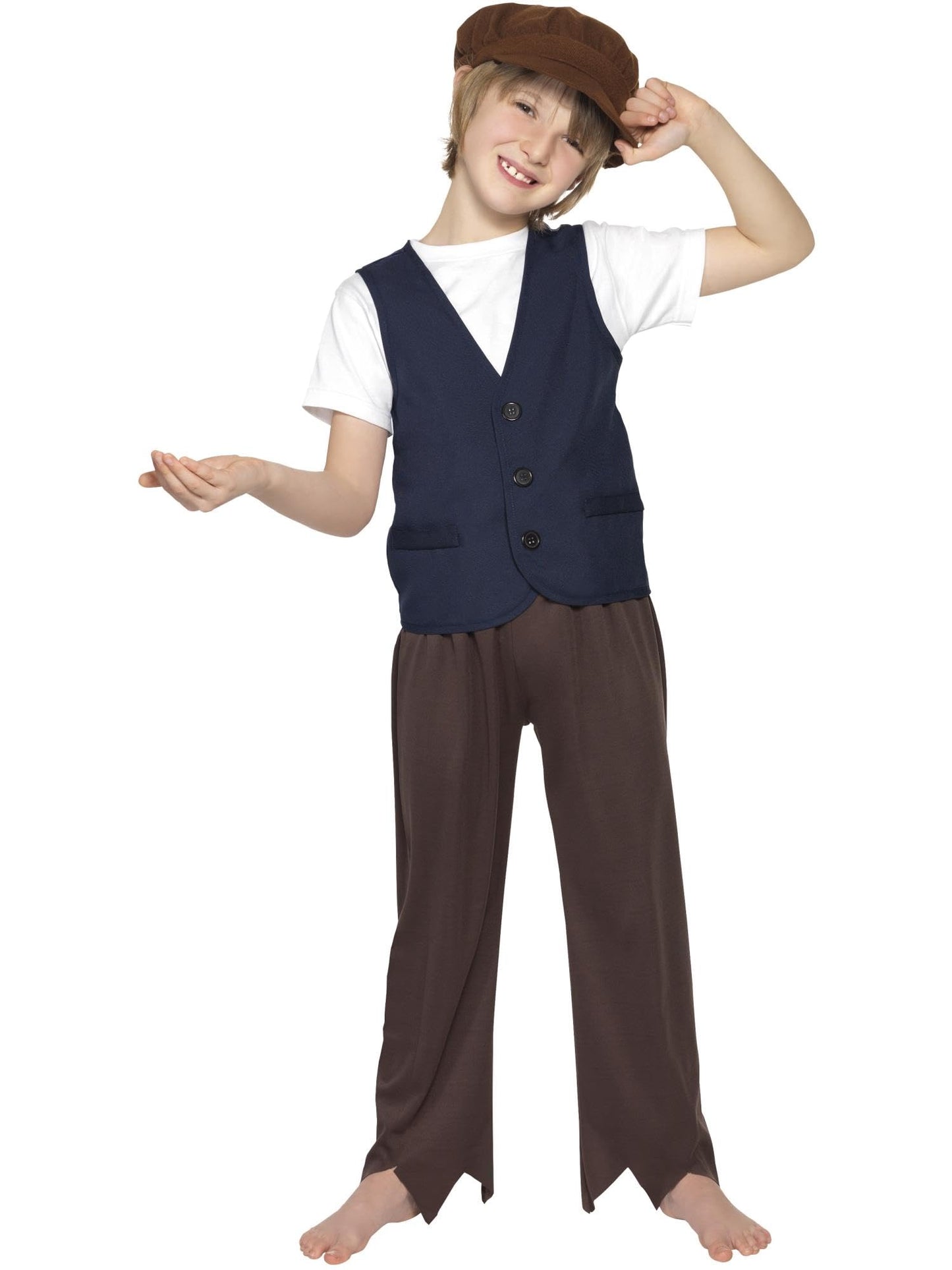 Costum de taran victorian Smiffys pentru copii, Maro, cu Vestă și Pălărie