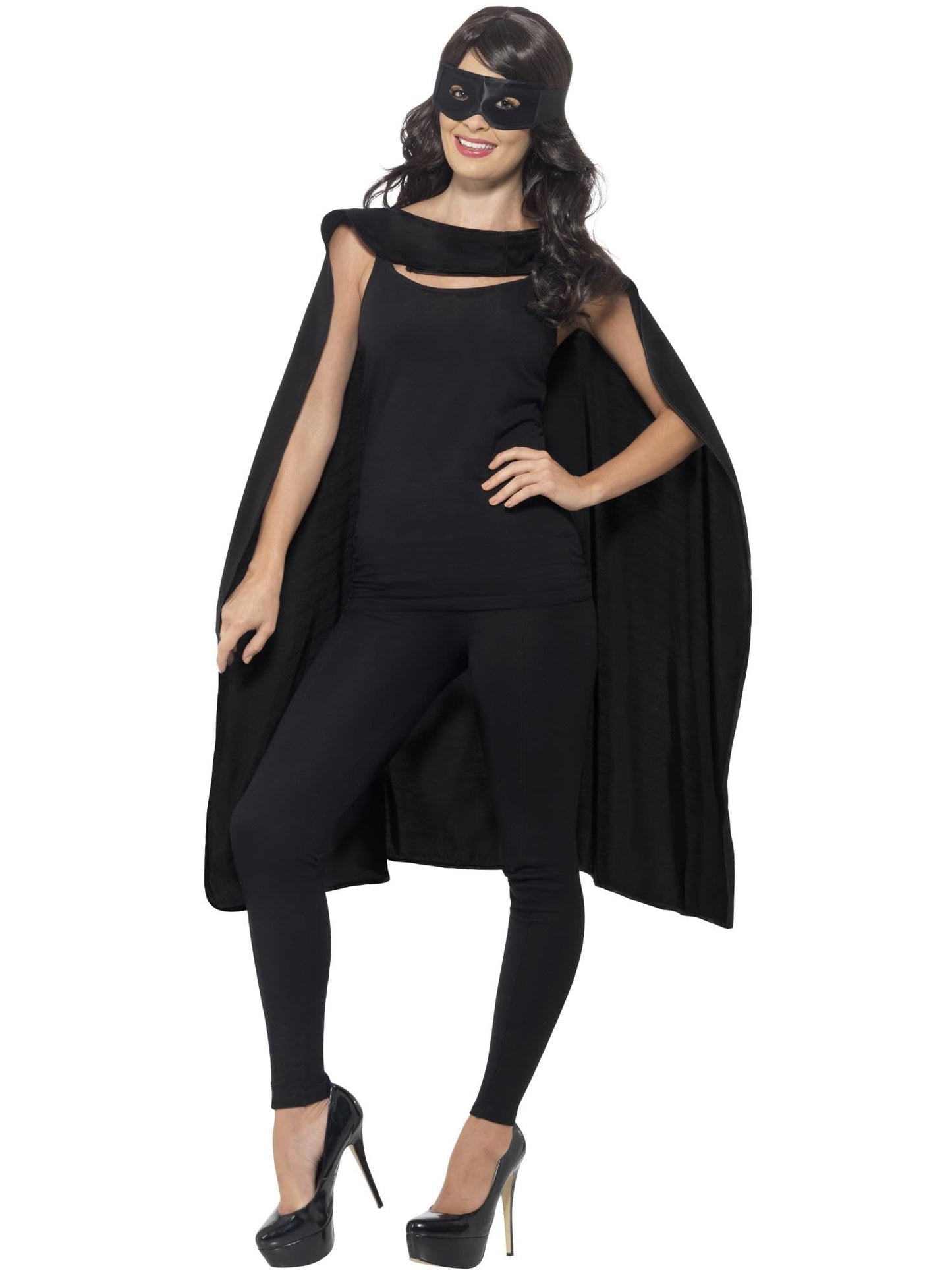 Smiffys 41581 Pelerină și mască de ochi Set accesorii costum supererou pentru adulți Halloween