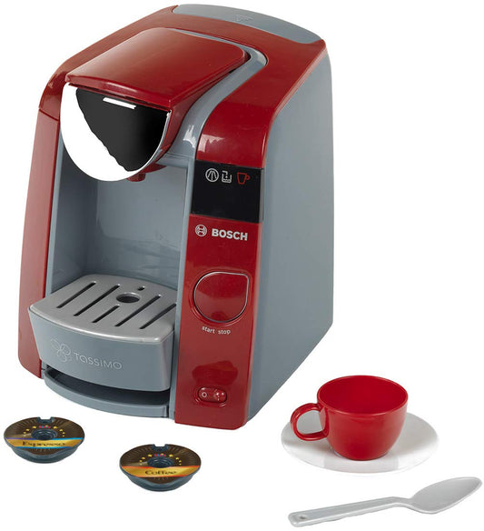 Theo Klein 9543 Bosch Tassimo Cafetieră | Cu posibilitate de umplere cu apă și circuit de apă cu sunet | Inclus set de espresso | Dimensiuni: 20 cm x 16 cm x 20 cm | Jucărie pentru copii de la 3 ani