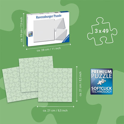 Ravensburger 05685 Set de puzzle pentru copii 3x49 piese 5+ ani