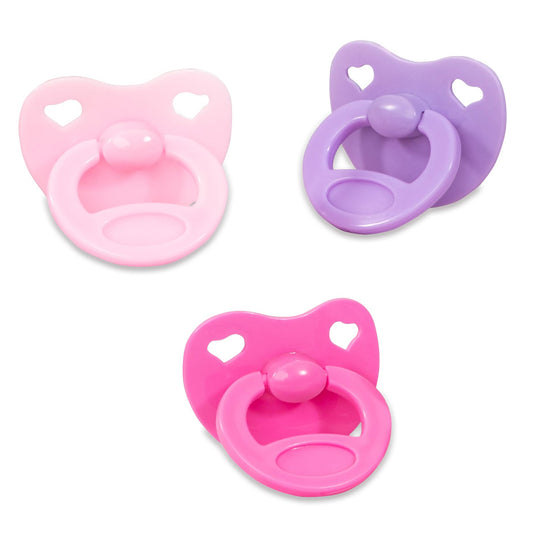 Set suzetă pentru păpuși Bayer Design 79104AA - accesorii păpuși, suzete roz și mov