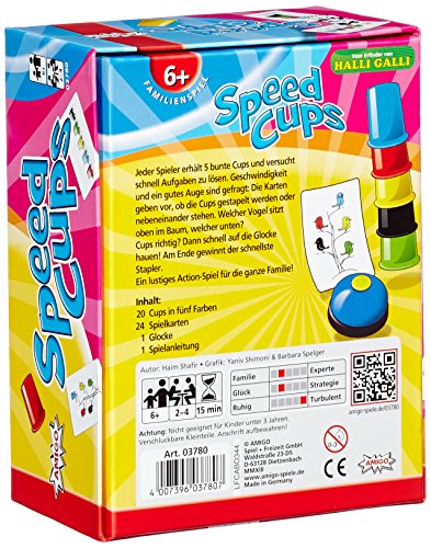 AMIGO 03780 Speed Cups Joc de îndemânare, 6+ ani
