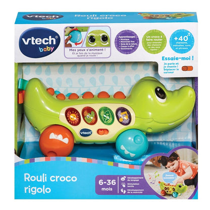 VTech Crocodil Roulant Jucărie Muzicală, 6+ luni (franceză)