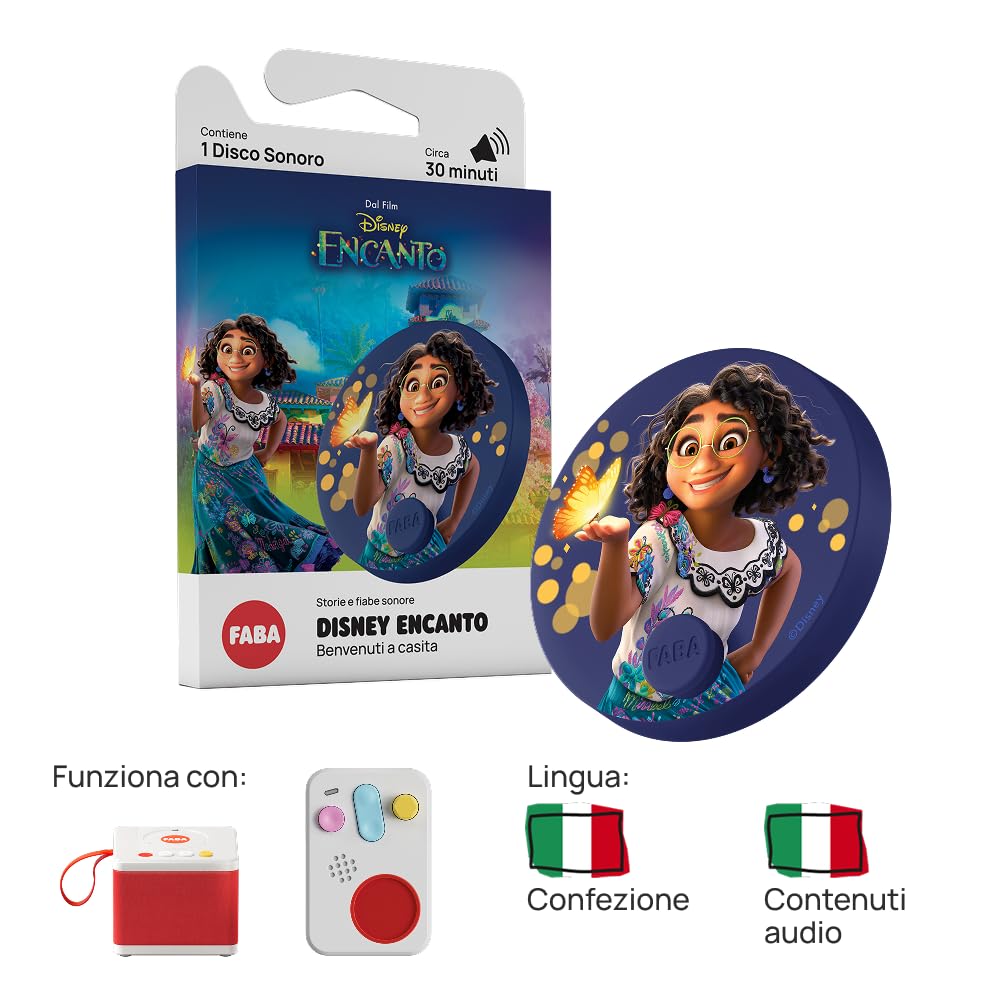 FABA Disney Vinyl Encanto, povești sonore, 5-10 ani (italiană)