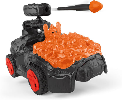 Schleich 42668 Lava-Crashmobil cu Mini Creatură, de la 7 ani, ELDRADOR CREATURES - Set de joc, 17 piese