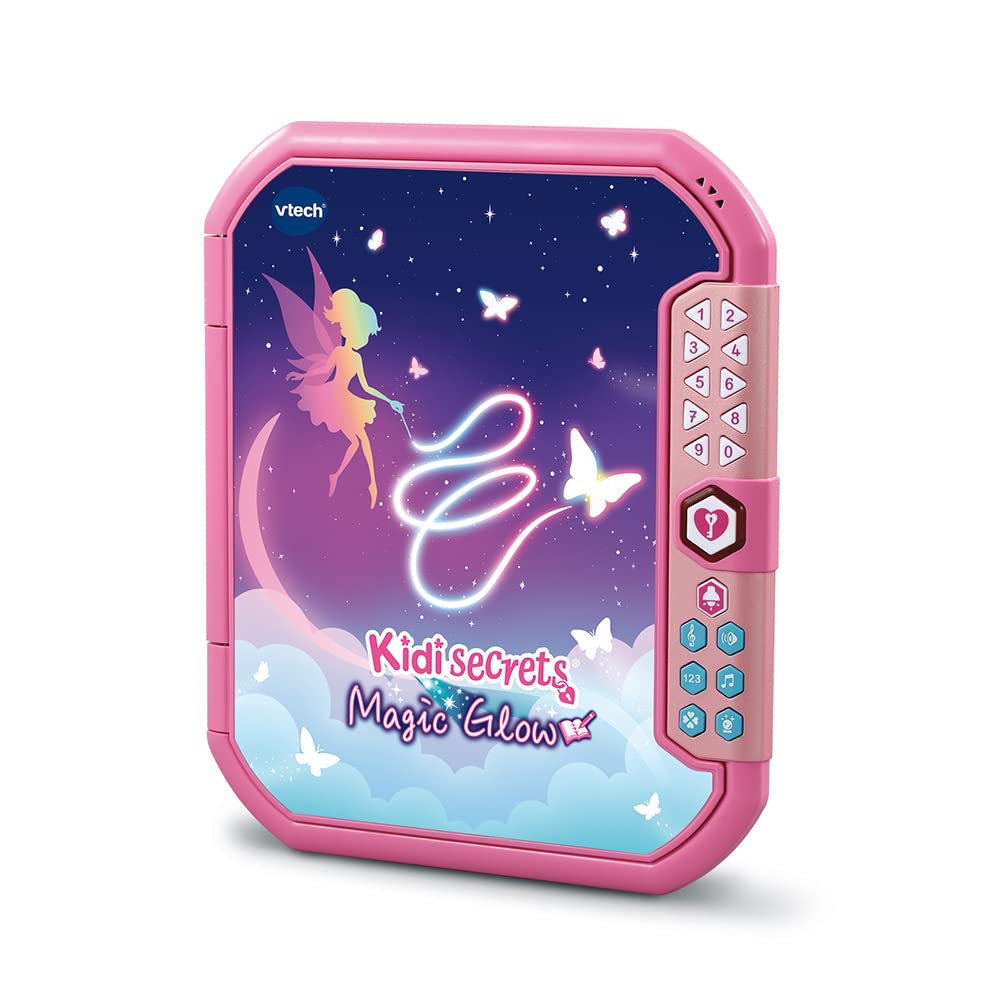 VTech KIDISECRETS MAGIC GLOW Jurnalul Interactiv 532405, Jucărie Interactivă, Multicolor, 17,6 x 3,6 x 20,8 cm, Versiune Franceză