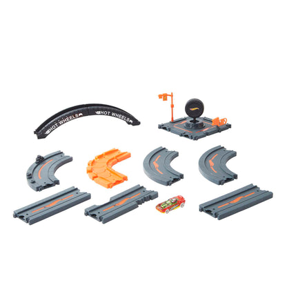 Hot Wheels City Expansion Track, set pistă + vehicul, 10 piese
