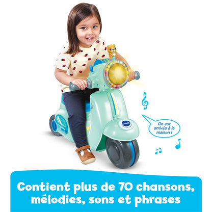 VTech Scooter 3 în 1 interactiv, albastru, 1+ an (FR)