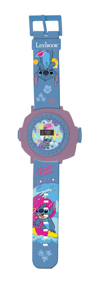 Lexibook DMW050D Ceas de proiecție reglabil Disney Stitch cu ecran digital 20 imagini Lilo & Stitch pentru copii