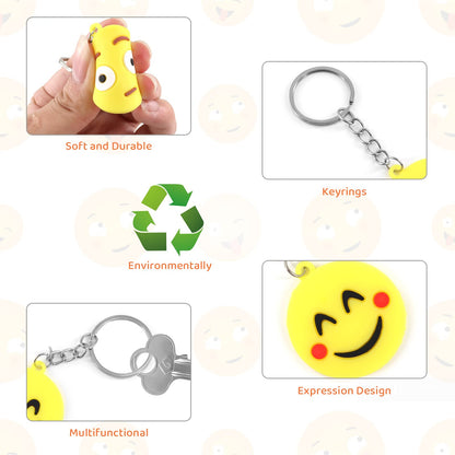 Annhao Set 60 brelocuri emoticon pentru copii