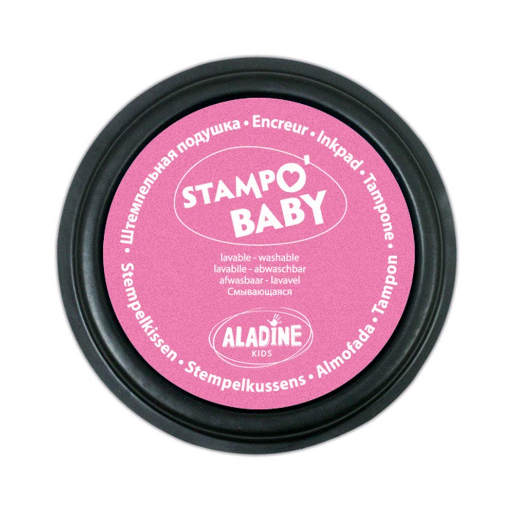Aladine Stampo Baby Set de 2 Tampone Cerneală Turcoaz și Roz pentru Copii de la 18 Luni