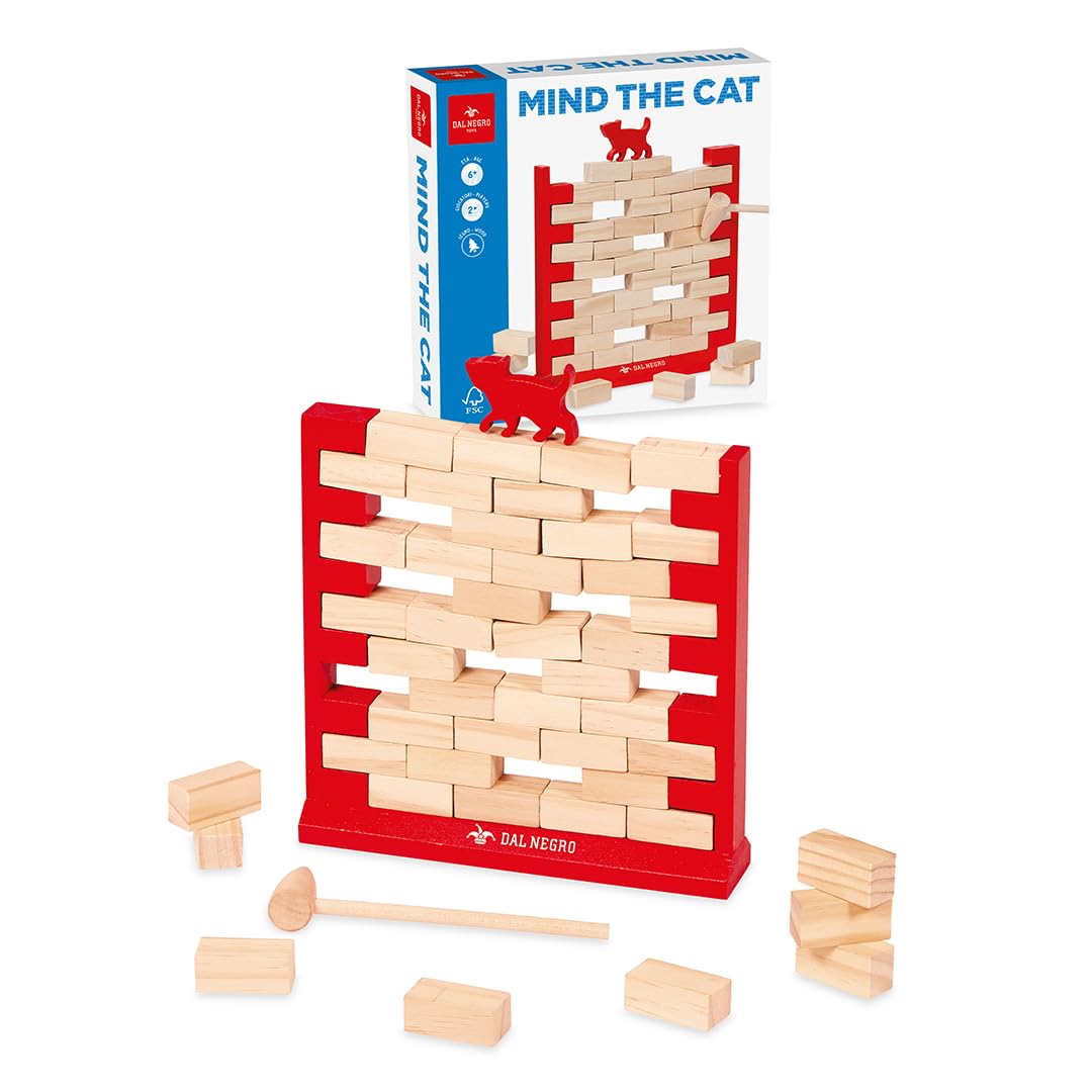 Dal Negro Mind the Cat Joc echilibru din lemn, 8+ ani