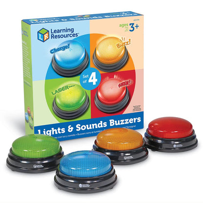 Learning Resources Set 4 Buzzere cu Sunet, 3+ ani