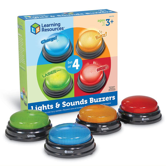 Learning Resources Set 4 Buzzere cu Sunet, 3+ ani