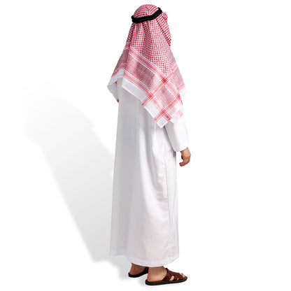 Ulikey Costum șeic arab alb cu accesorii, 2XL