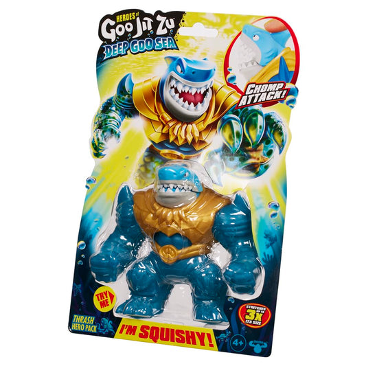 Eroii Goo Jit Zu Bandai Figurina de Acțiune Deep Goo Sea Thrash - CO42565 - Figurine Elastice Colorate care Se Întind și Se Îndoaie pentru Distracție!