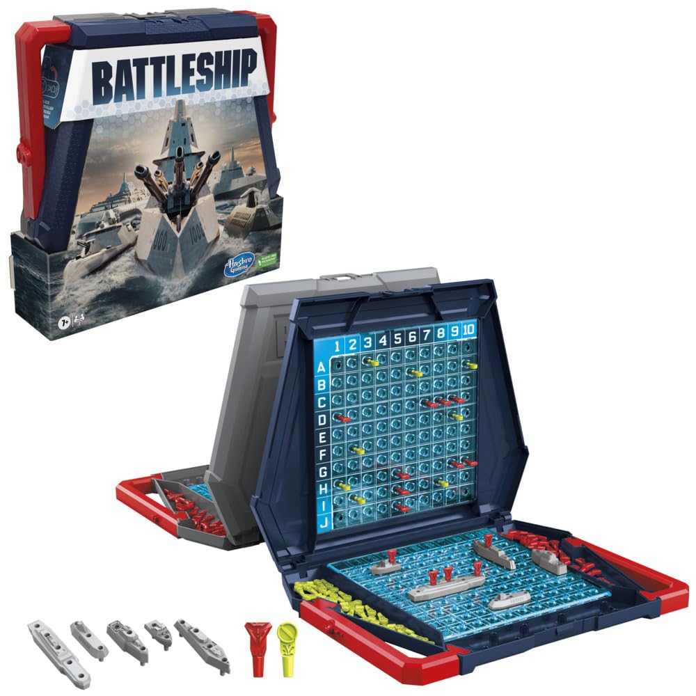 Hasbro Battleship Joc de societate clasic joc strategic pentru copii de la 7 ani