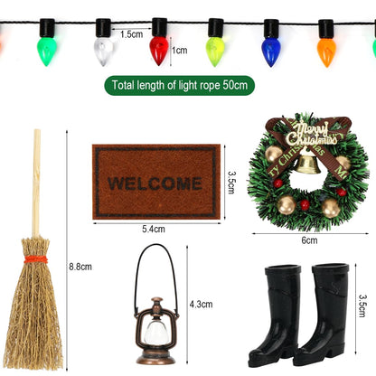 Capaneus Set Accesorii Miniatură Spiriduș Crăciun