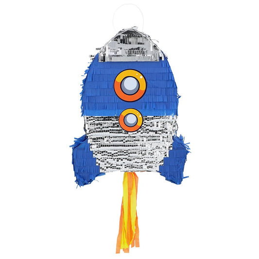 Pinata Rachetă, 56 x 23 x 18 cm decor pentru petreceri de naștere, petreceri tematice și carnaval.