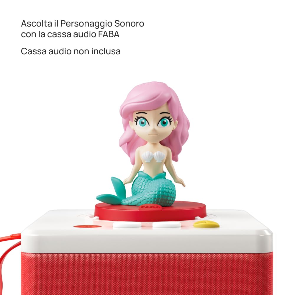 FABA Figurină Sonoră Mica Sirenă, povești audio pentru copii, 4+ ani (versiune italiană)