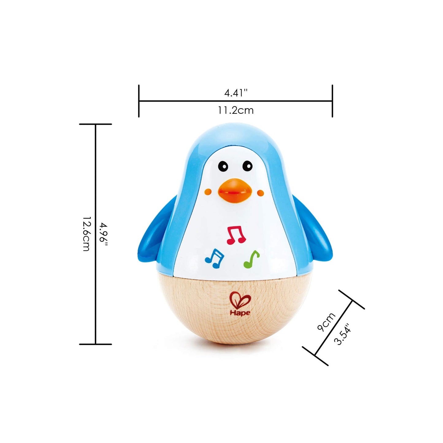 Hape Pinguin din lemn cu sunet, 6+ luni