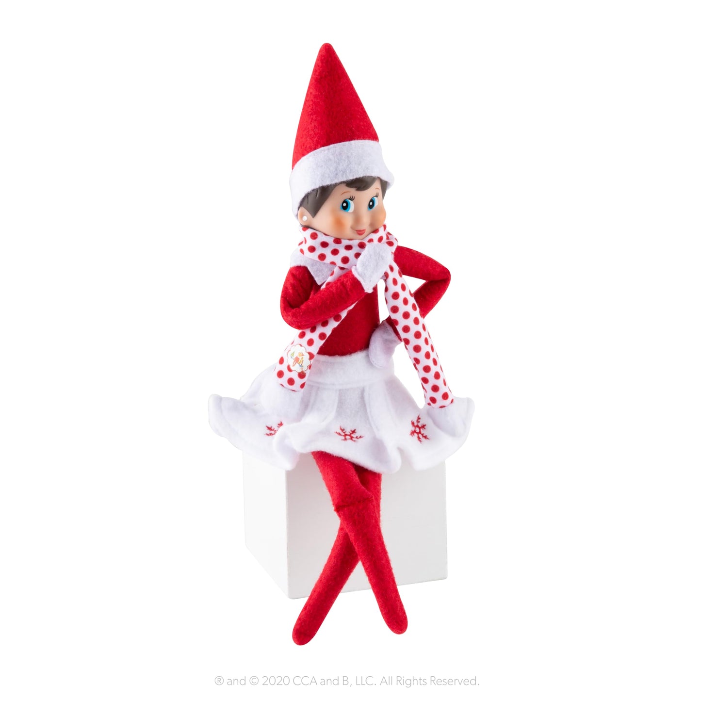 The Elf on the Shelf Set imbracaminte: fusta si esarfa