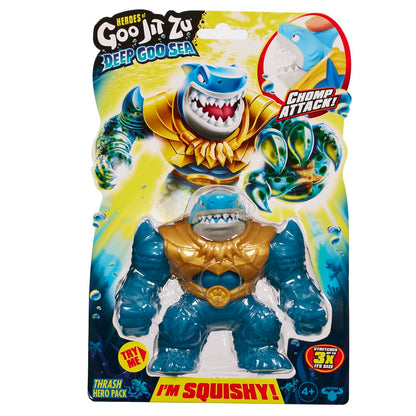 Eroii Goo Jit Zu Bandai Figurina de Acțiune Deep Goo Sea Thrash - CO42565 - Figurine Elastice Colorate care Se Întind și Se Îndoaie pentru Distracție!