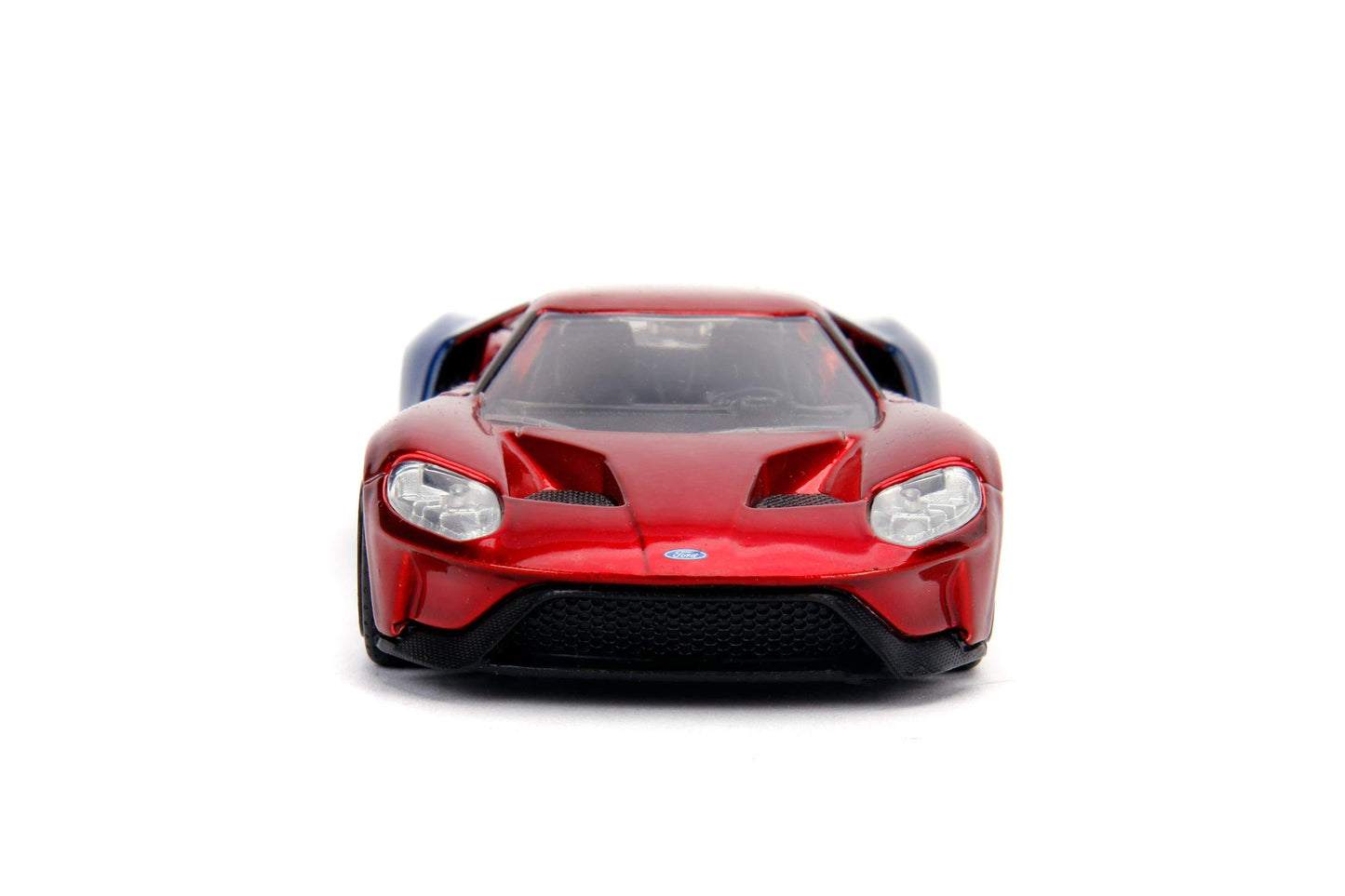 Jada Toys Marvel Spider-Man 2017 Ford GT Mașinuță din metal cu uși care se deschid și roți de cauciuc 1:32 roșu/albastru