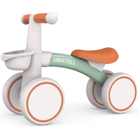 Umatoll Bicicleta balans pentru 1 an, jucărie pentru 12-24 luni, cadou de ziua de naștere pentru 1 an (Verde)
