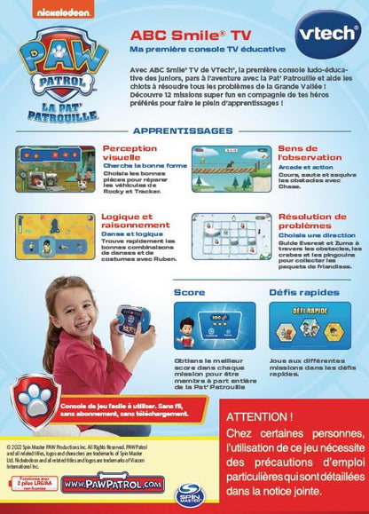 Consola Paw Patrol Jucarie educationala Vtech® ABC Smile TV - PAW Patrol