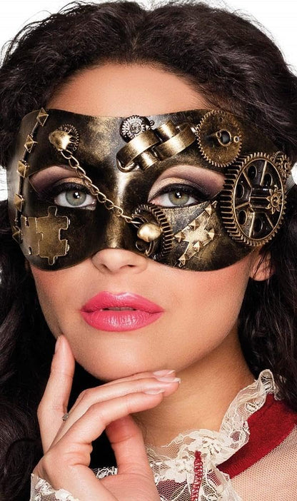 Boland 00209 Mască Steampunk, bronz, accesoriu costum