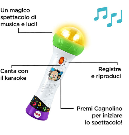 Fisher-Price FBP33 Microfon Muzical, 18+ luni (italiană)