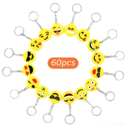 Annhao Set 60 brelocuri emoticon pentru copii