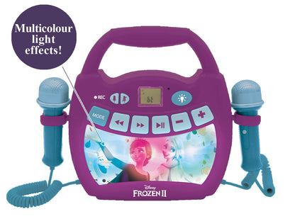Lexibook Karaoke Portabil Frozen, 2 microfoane, Bluetooth