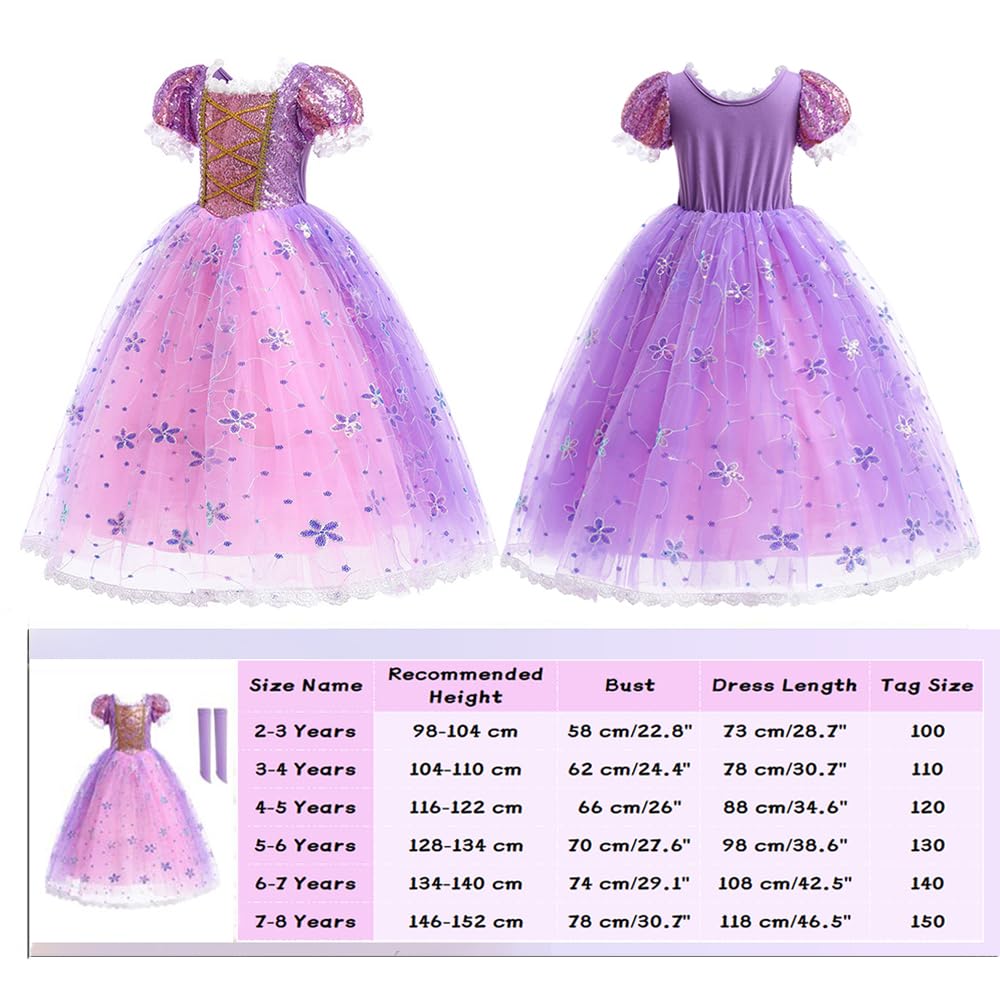 HEYOUTH Costum Printesa Regina Ghetei, 8 piese, 100 cm