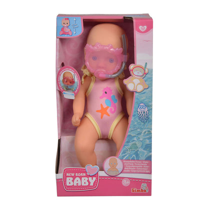 Simba Papusa de baie New Born Baby, 30 cm, 3+ ani