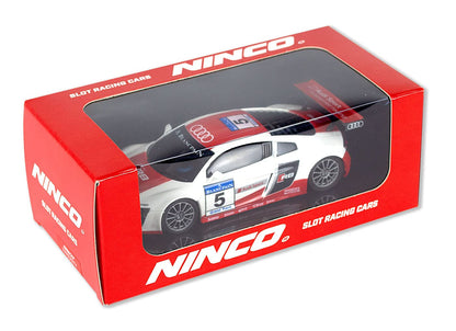 Ninco - Audi R8 GT3 Alb și Roșu. Mașină Slot la Scara 1:32. (50670)