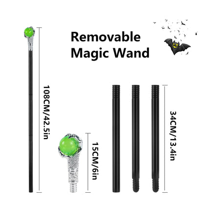 KYOEOE Băț Magic Halloween Maleficent, 4 piese, 108 cm