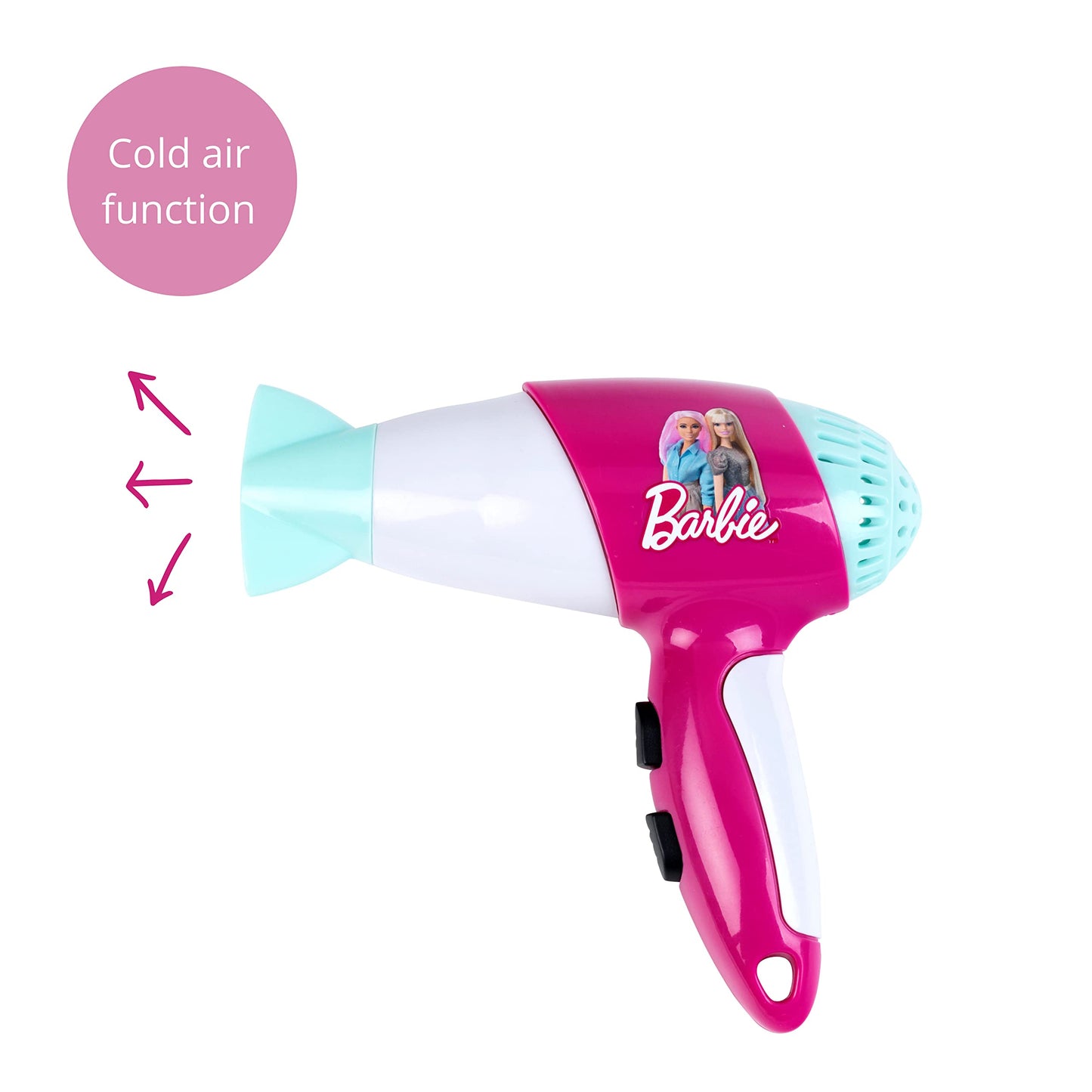 Set de coafură Barbie Theo Klein 5790 cu accesorii, inclusiv uscător de păr pentru copii, pentru vârsta de 3 ani+.