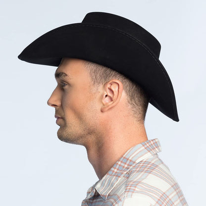 Boland Pălărie Cowboy Wyoming, piele eco, neagră