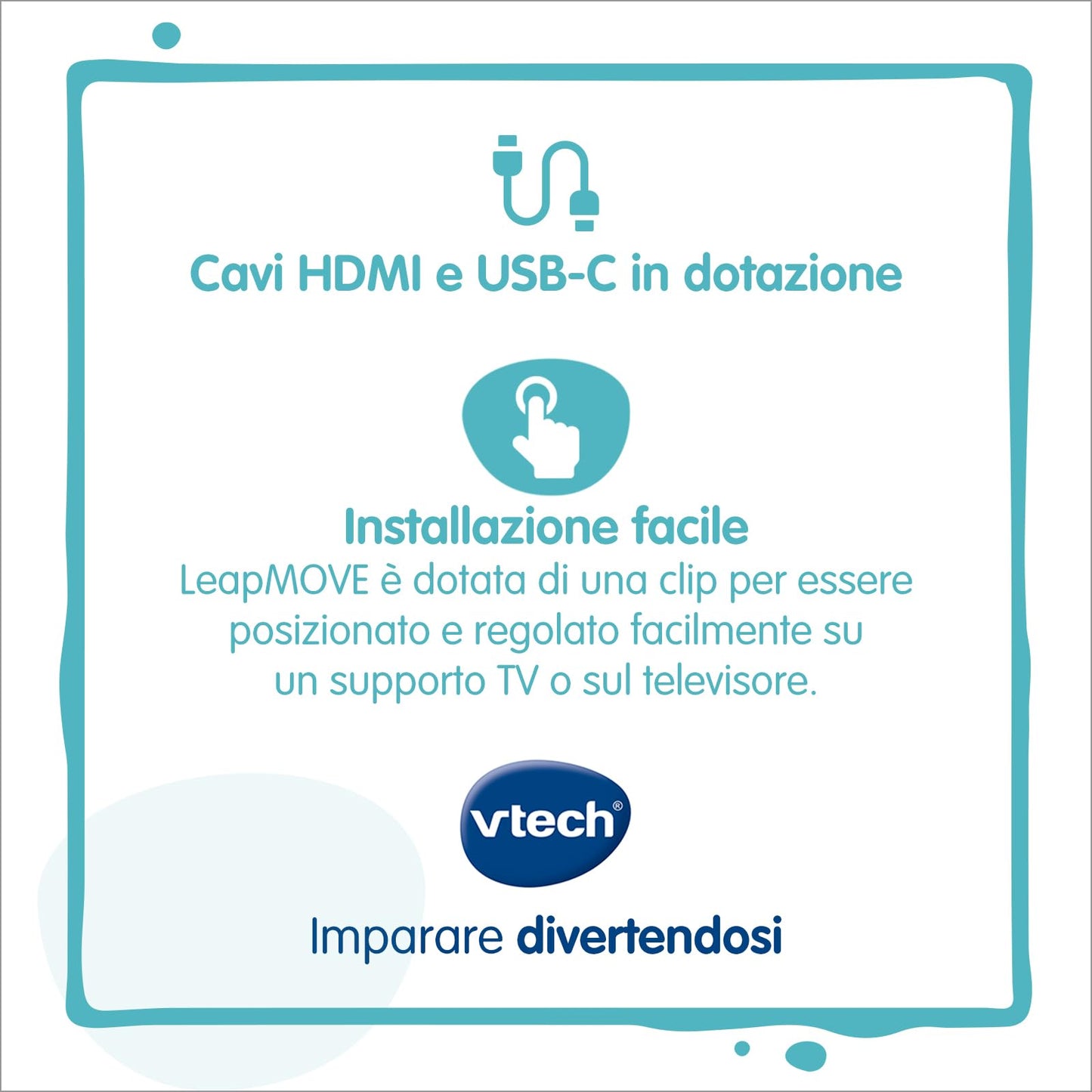VTech LeapMove Consolă Interactivă, 25 jocuri (italiană)