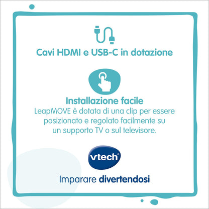 VTech LeapMove Consolă Interactivă, 25 jocuri (italiană)