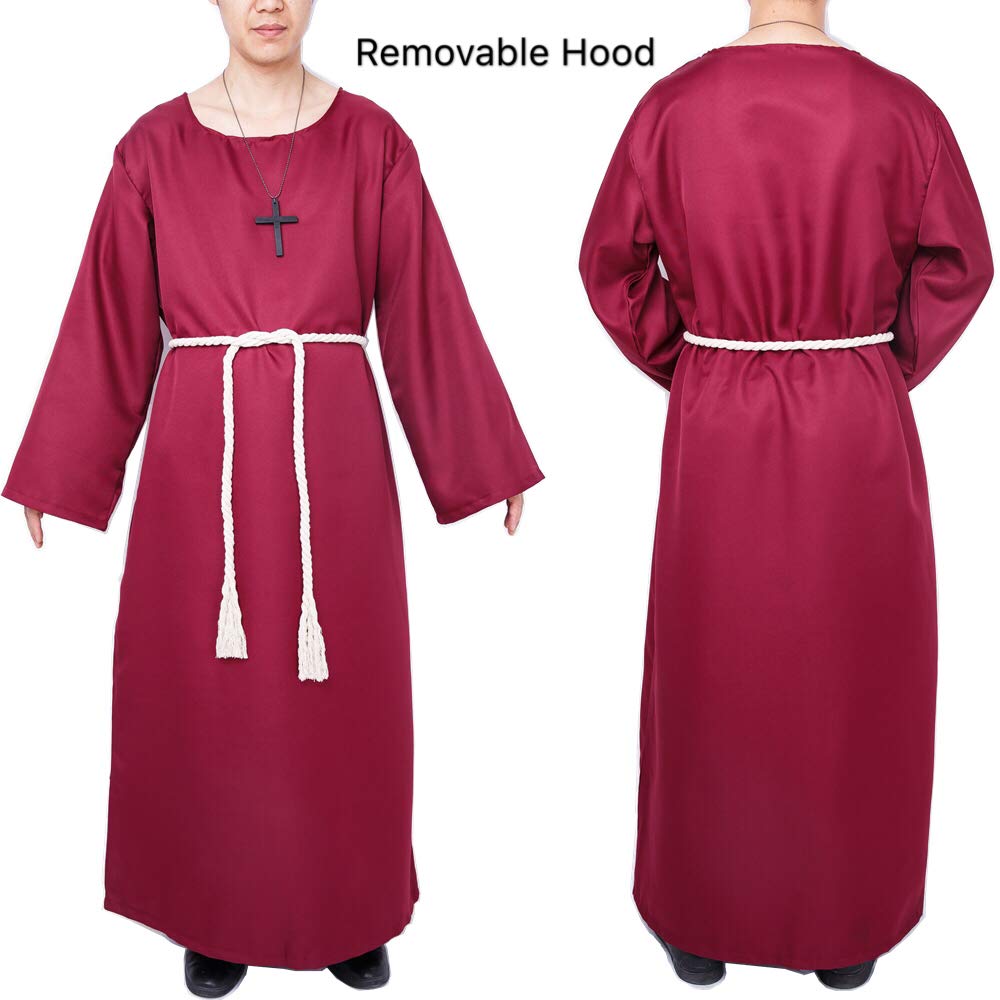 Myir JUN Costum Medieval cu Gluga, Halloween barbati