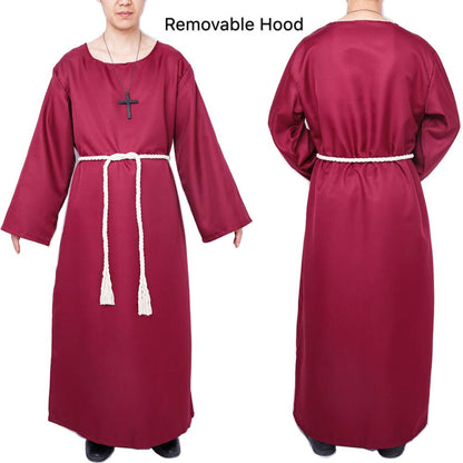 Myir JUN Costum Medieval cu Gluga, Halloween barbati