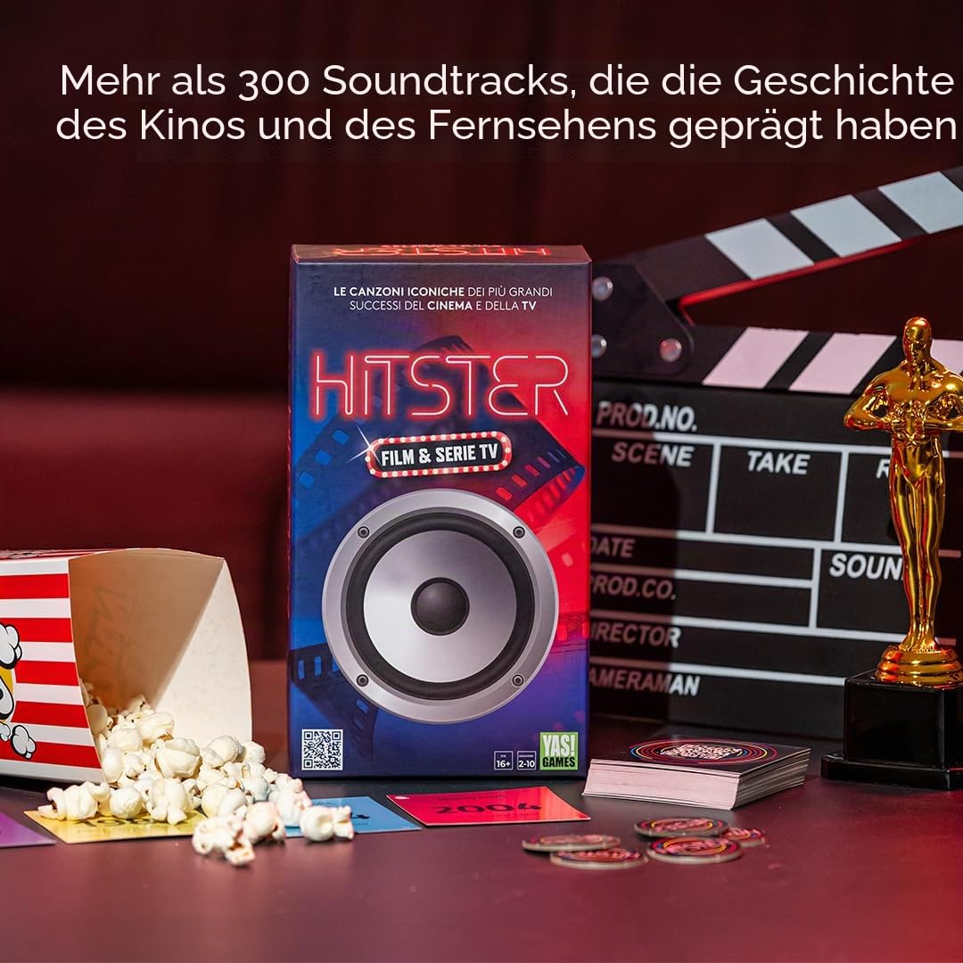 Rocco Giocattoli Yas Games Hitster Joc de societate Film & Serial TV 16+ ani (limba italiană)